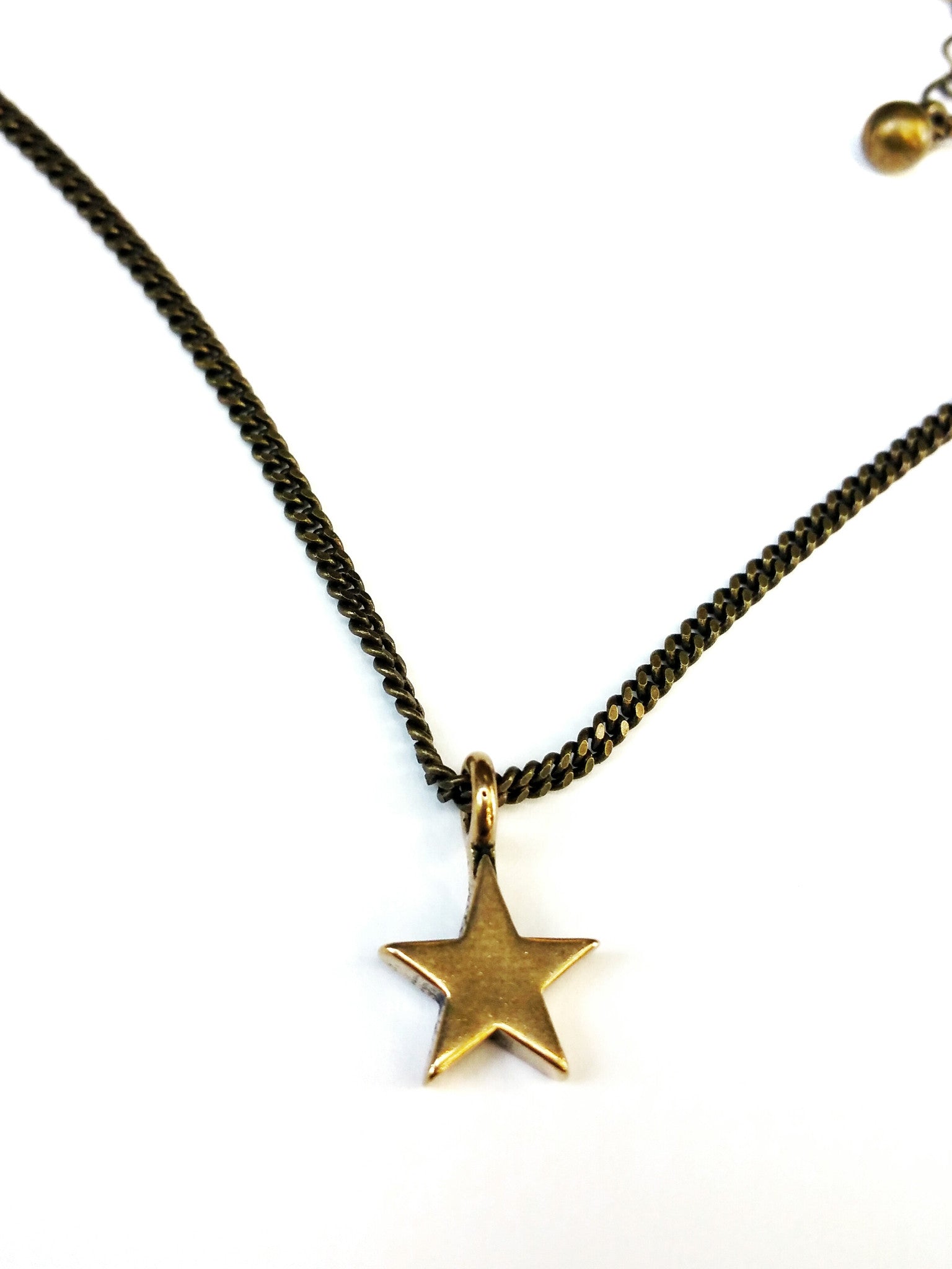 Star of Honor Necklace - Bronze Choker Charm by Forged By Fire — view 2 of 5
