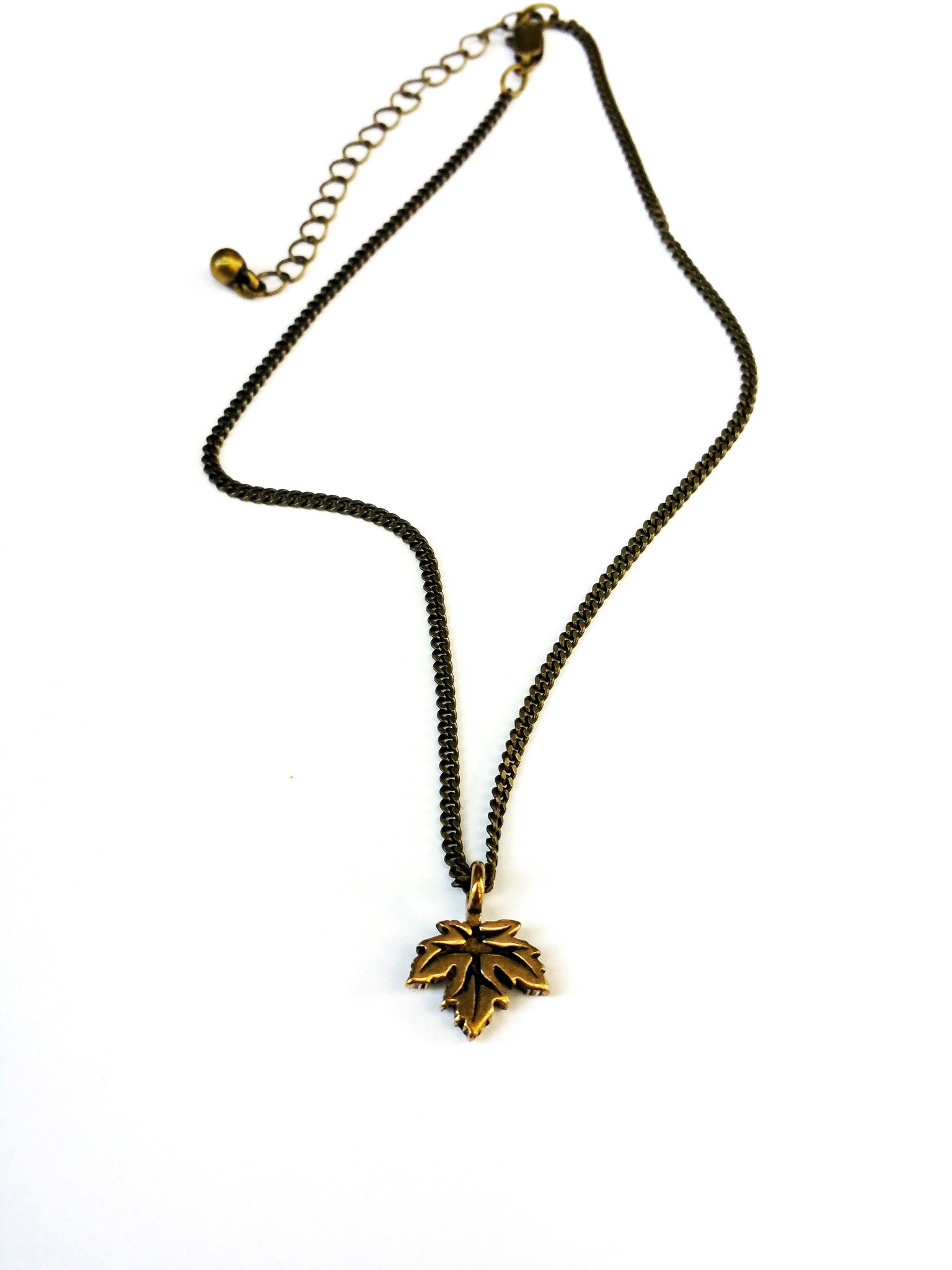 Leaf of Life Necklace - Bronze Choker Charm by Forged By Fire — view 1 of 4