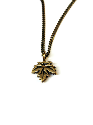 Leaf of Life Necklace - Bronze Choker Charm by Forged By Fire — view 2 of 4