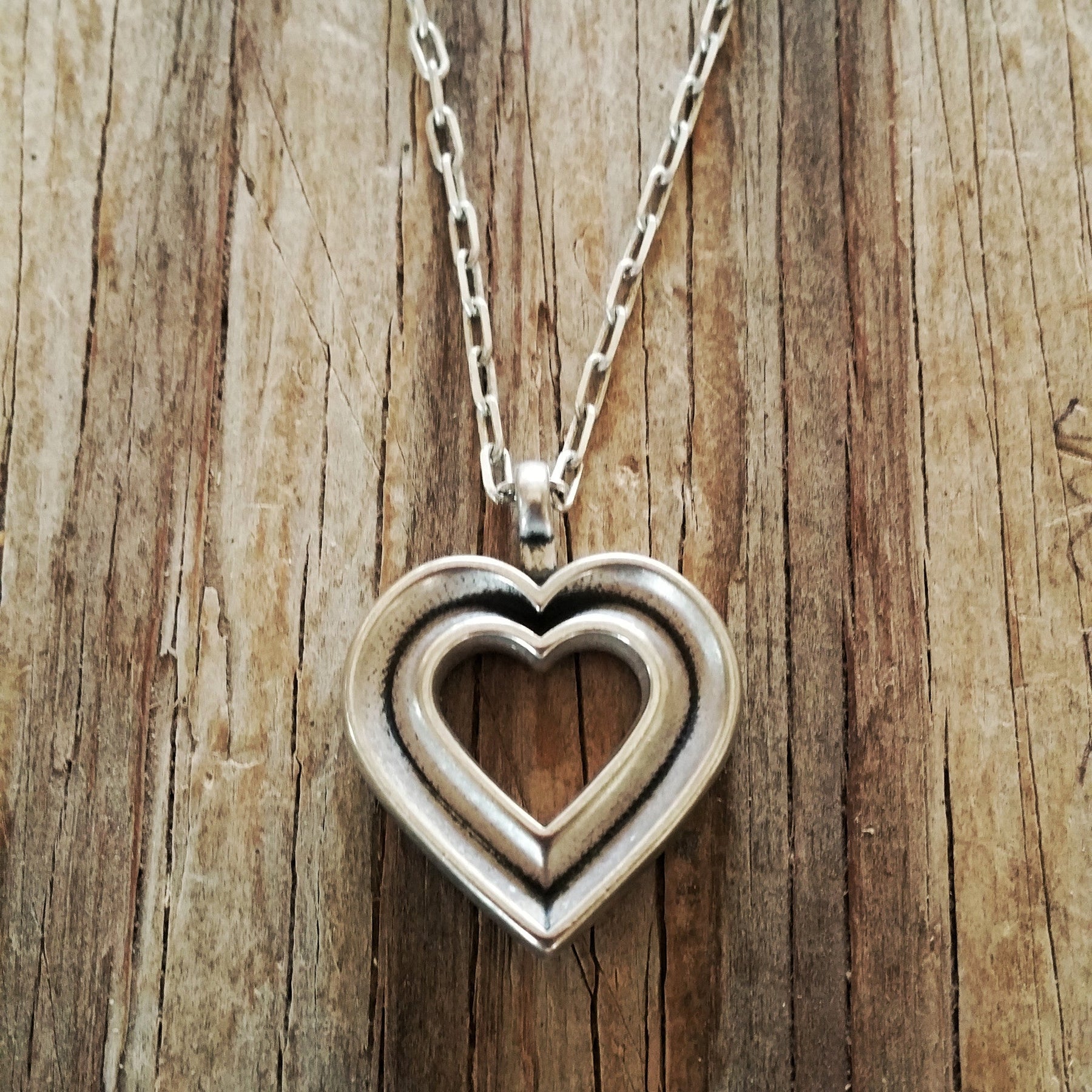 LOVE Heartbeat Necklace - Sterling Silver by Forged By Fire — view 3 of 4