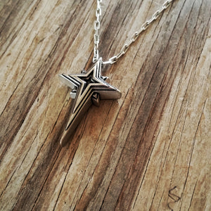 FAITH Star Cross Necklace - Sterling Silver by Forged By Fire — view 2 of 4