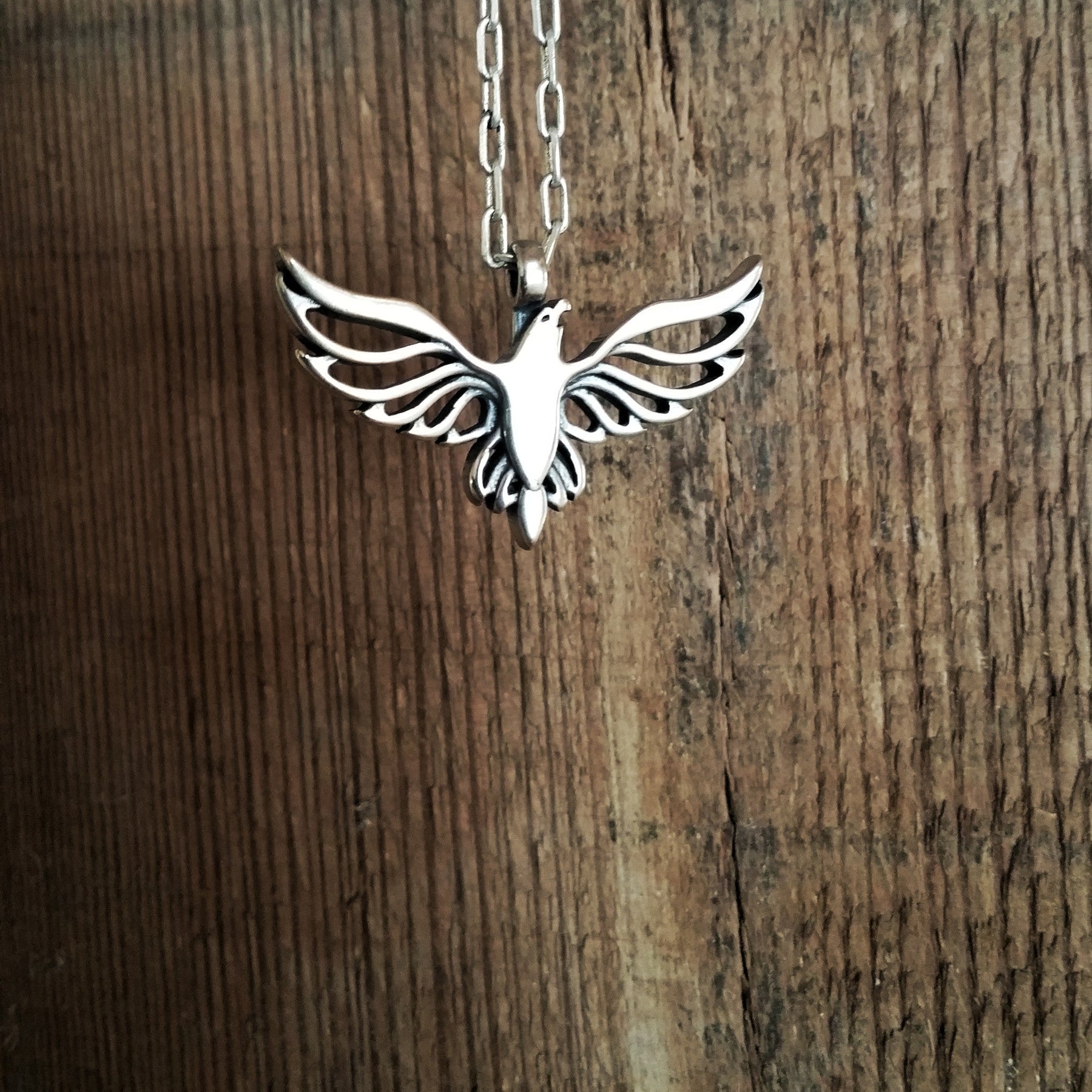 FREEDOM Soaring Eagle Necklace - Sterling Silver by Forged By Fire — view 1 of 2