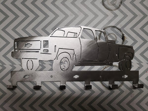 1974 Chevy C30 Dually Truck Keychain Rack – Steel Wall Mounted Classic Pickup Organizer