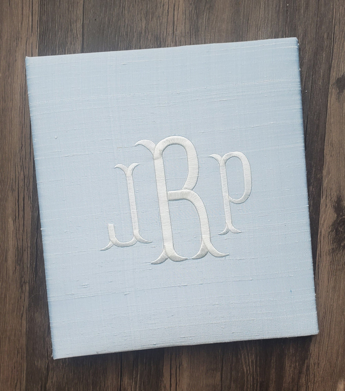 Baby Memory Book - Blue Silk (w/o Bow)