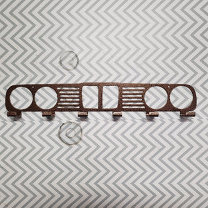 BMW E30 Grill coat Rack – Steel Wall Mounted Coat and Hat Hanger – 20" Classic Euro Car Organizer