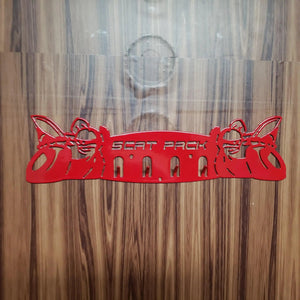 Dodge SRT Scat Pack Keychain Rack – Steel Wall Mounted Muscle Car Organizer detail view by Martin Metalwork LLC