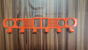 BMW E28 M5 Key Holder – Steel Wall Mounted Key Rack – Classic Euro Car Organizer 12"x4" detail view by Martin Metalwork LLC