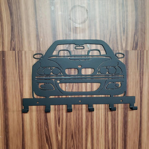 E46 M3 Key Hanger – BMW Steel Wall Mounted Key Rack Organizer detail view by Martin Metalwork LLC