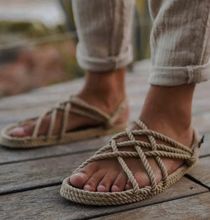 Big Foot JC Men's Rope Sandals – Sizes 15–18 handmade rope sandals by Nomadic State of Mind, view 2
