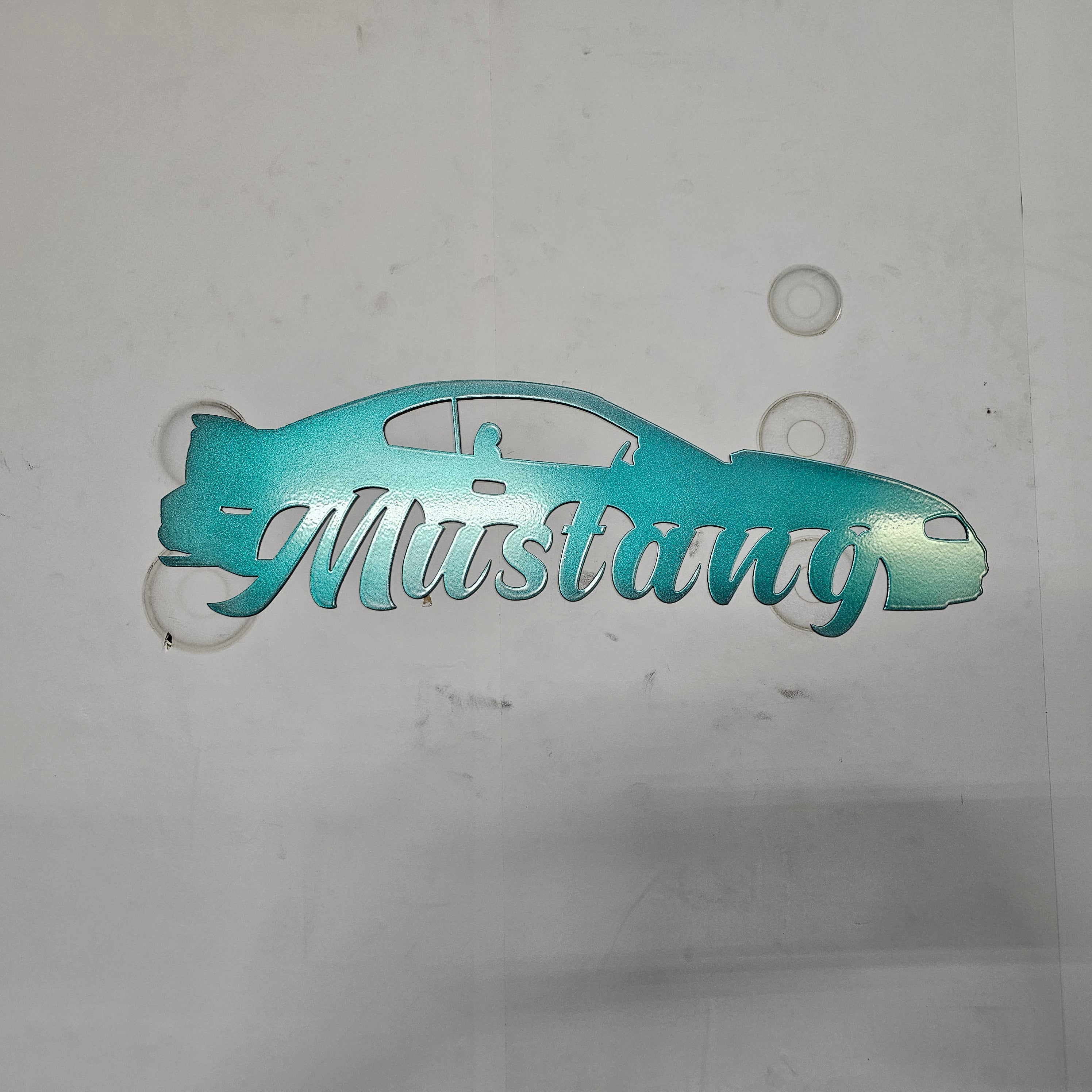 5th Gen Mustang Metal Wall Art – Plasma Cut Steel Decor for Garage, Mancave, or Office – Custom Color Car Enthusiast Gift 20"x6"