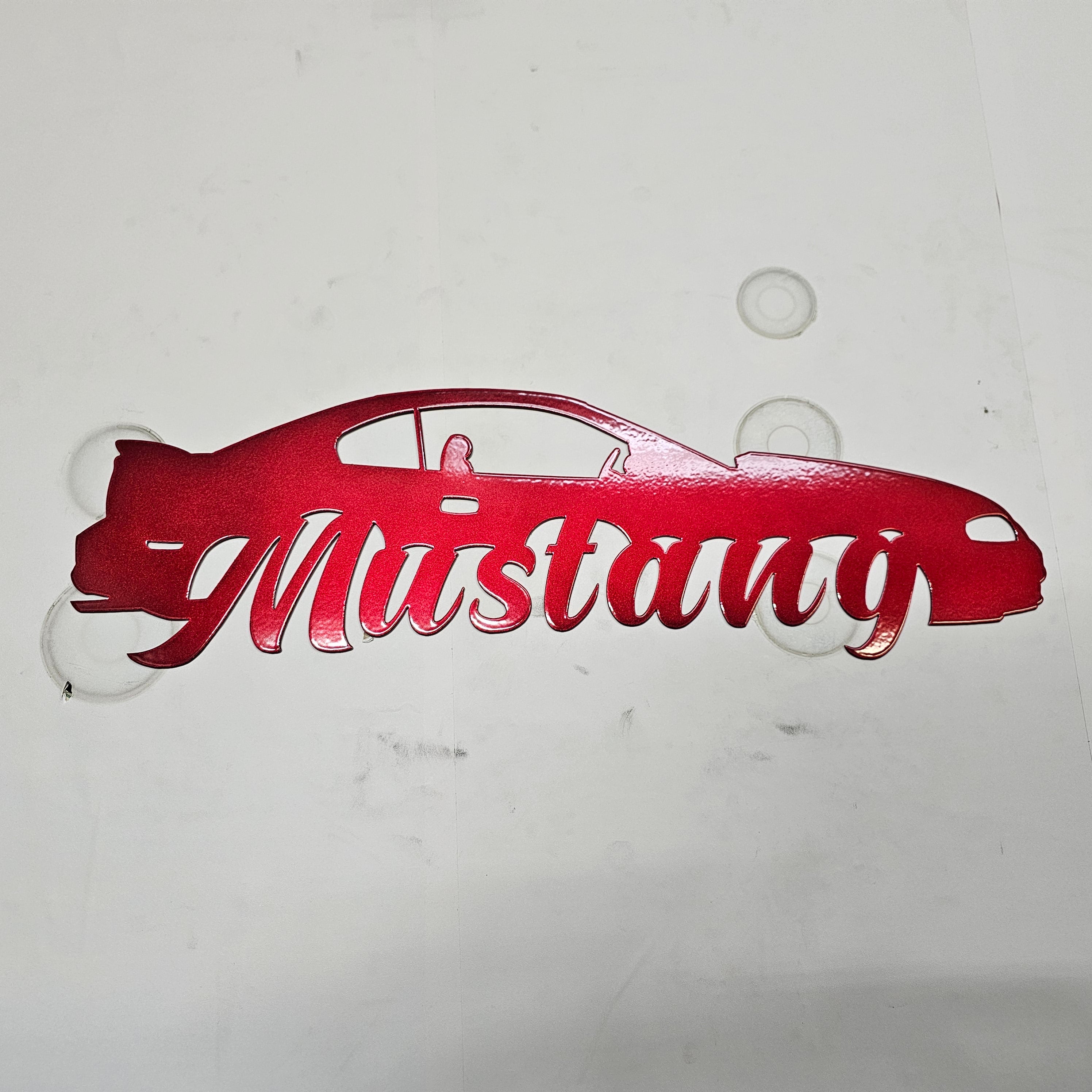 5th Gen Mustang Metal Wall Art – Plasma Cut Steel Decor for Garage, Mancave, or Office – Custom Color Car Enthusiast Gift 20"x6"