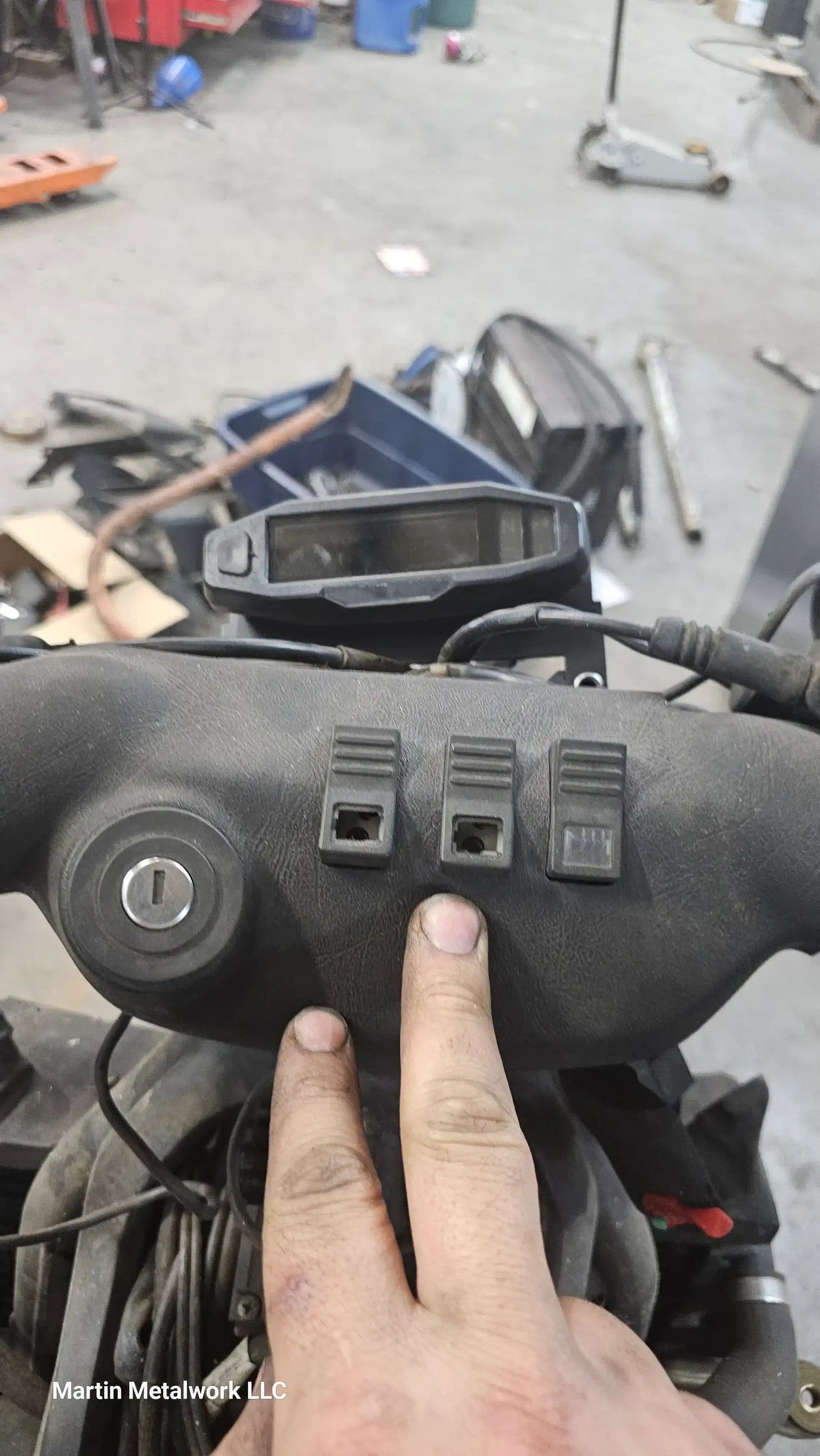 Mini Speedometer Mount for BMW k100 K1100 detail view by Martin Metalwork LLC