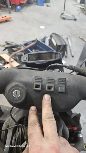 Mini Speedometer Mount for BMW k100 K1100 detail view by Martin Metalwork LLC
