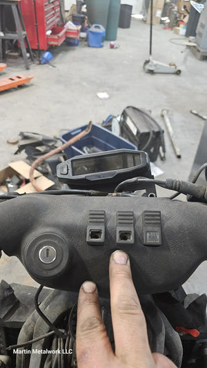 Mini Speedometer Mount for BMW k100 K1100 detail view by Martin Metalwork LLC