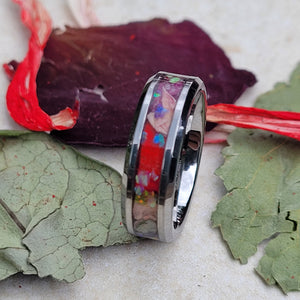 Dried Flowers & Opal Ring ~ Handmade with the Flowers You Send