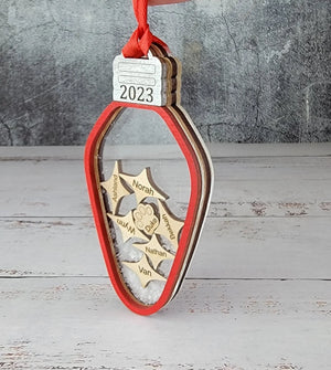 2025 Family Ornament Light Bulb Edition by EverLee Creations, Southern home decor detail photo 4