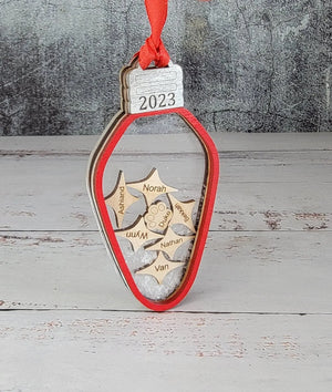 2025 Family Ornament Light Bulb Edition by EverLee Creations, Southern home decor detail photo 9
