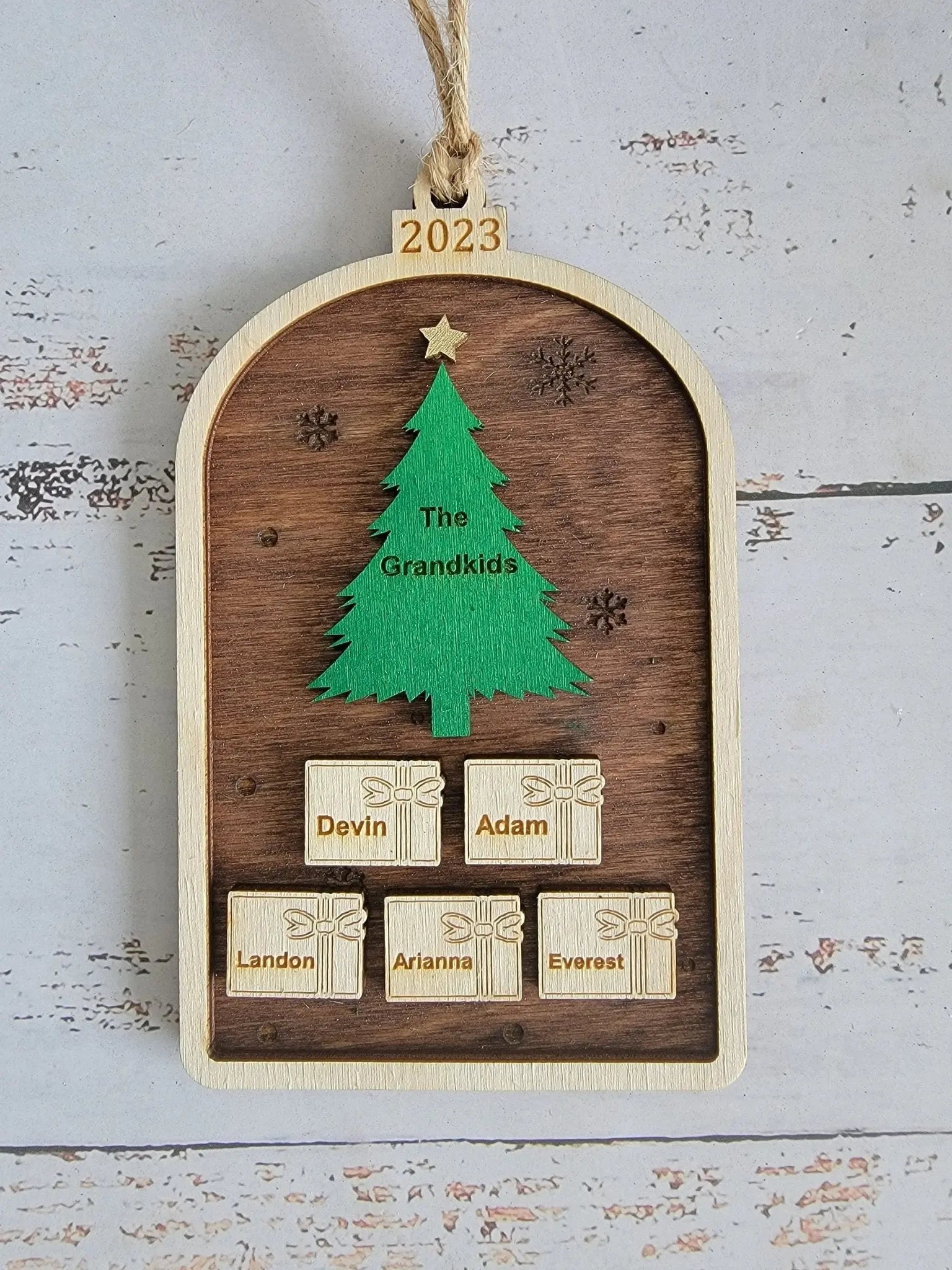 2025 Tree Family Christmas Ornamenet by EverLee Creations, ornament main product photo