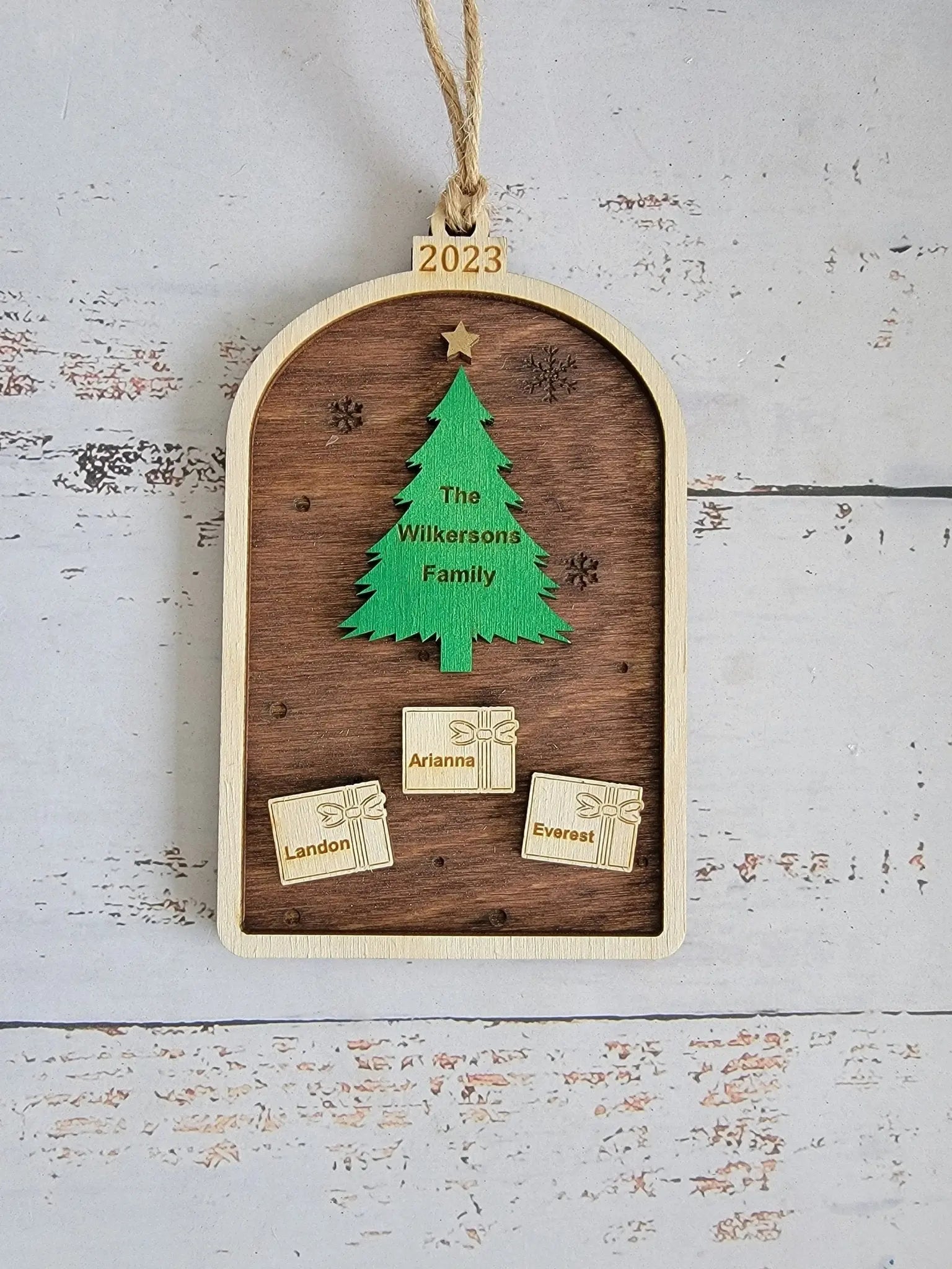 2025 Tree Family Christmas Ornamenet by EverLee Creations, ornament detail photo 8