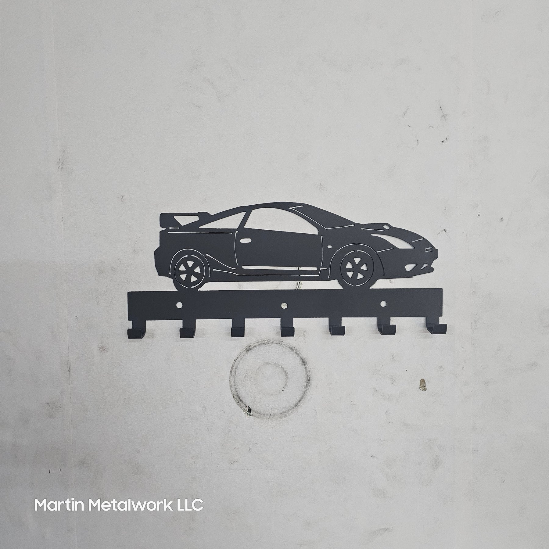 Toyota Celica Key Hanger – Steel Wall Mounted Key Rack – T230 Coupe Key Hook – 12"x6" Import Car Garage Decor