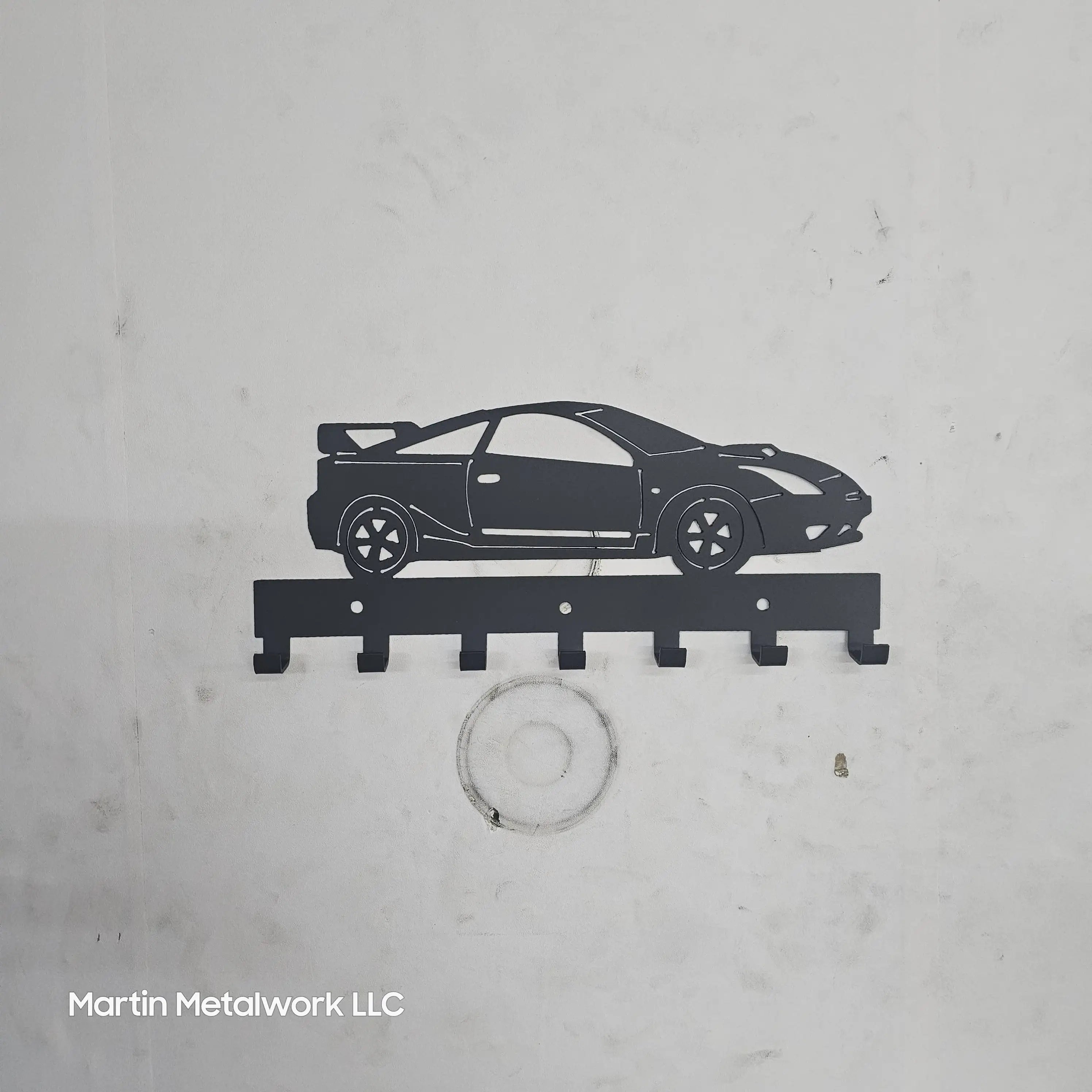 Toyota Celica Key Hanger – Steel Wall Mounted Key Rack – T230 Coupe Key Hook – 12"x6" Import Car Garage Decor