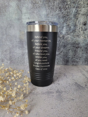 2026 Personalized Graduation Tumbler by EverLee Creations, custom drinkware main product photo