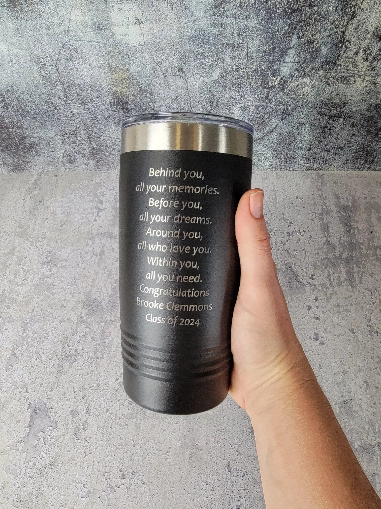 2026 Personalized Graduation Tumbler by EverLee Creations, custom drinkware detail photo 3