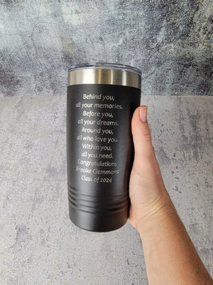 2026 Personalized Graduation Tumbler by EverLee Creations, custom drinkware detail photo 3