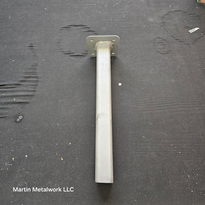 Steel Table Legs for DIY Furniture – 1” Square Post (Set of 2)