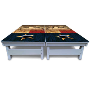 Texas Flag Deer & Fish Cornhole Boards - All Weather Series