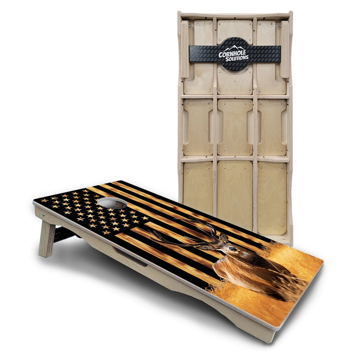 Colorful Deer & Fish Cornhole Boards – Pro Lite or Pro Elite