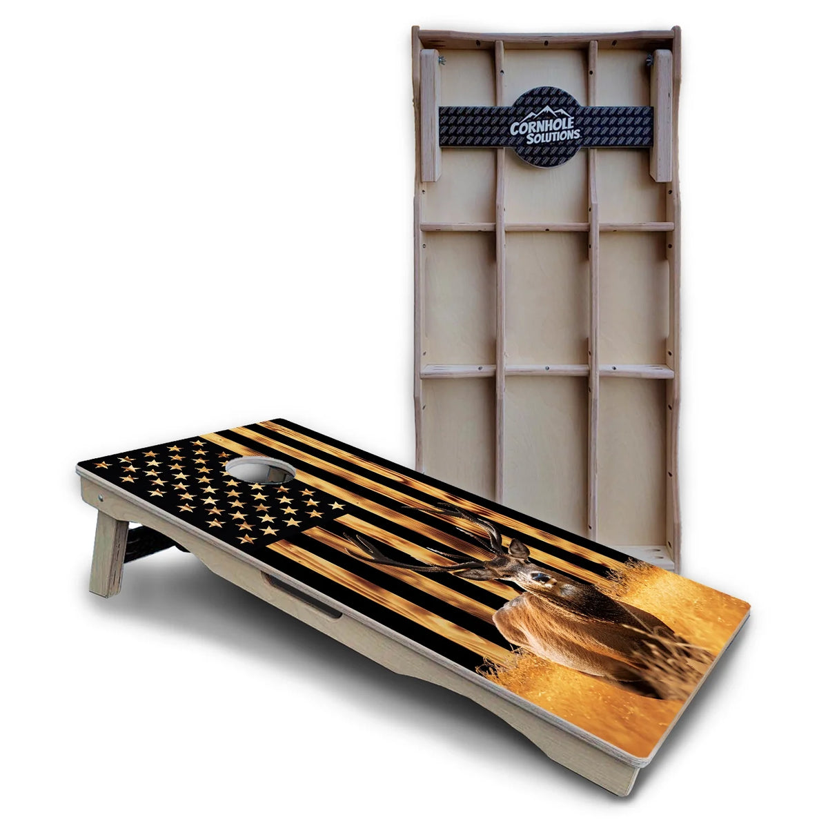 Colorful Deer & Fish Cornhole Boards – Pro Lite or Pro Elite