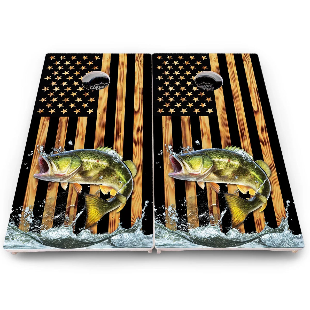 Colorful Deer & Fish Cornhole Boards – Pro Lite or Pro Elite