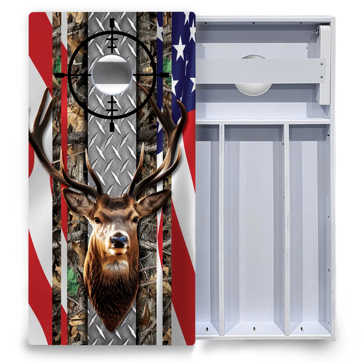 Scope Deer & Fish Cornhole Boards - All Weather Series