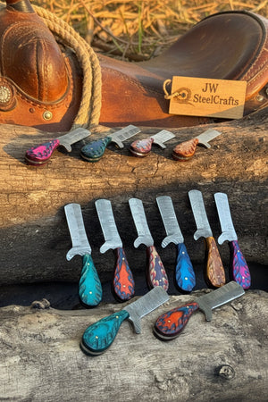 Rainbow Ridge High Carbon Bull Cutter Set by JW SteelCrafts, alternate view 3