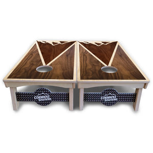Stained Look Mountain Cornhole Boards – Pro Lite or Pro Elite