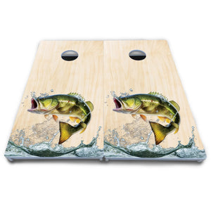 Natural Deer & Fish Cornhole Boards - All Weather Series