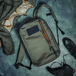 24 Hour Backpack by Recycled Firefighter, handmade leather goods detail photo 10