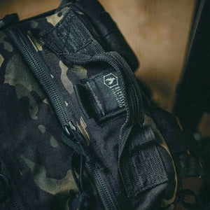 24 Hour PLUS Backpack 500D by Recycled Firefighter, handmade leather goods detail photo 7