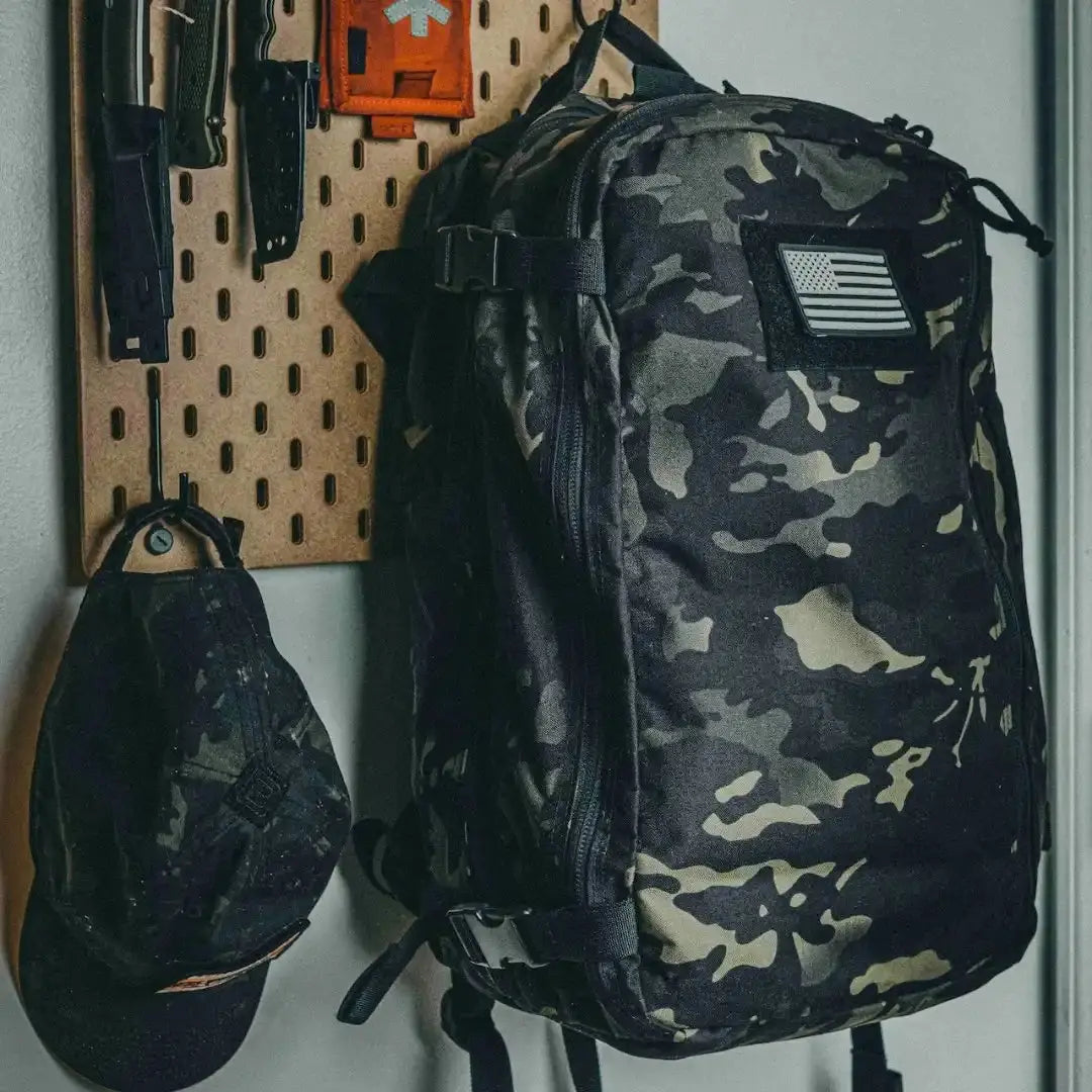 24 Hour PLUS Backpack 500D by Recycled Firefighter, handmade leather goods detail photo 11