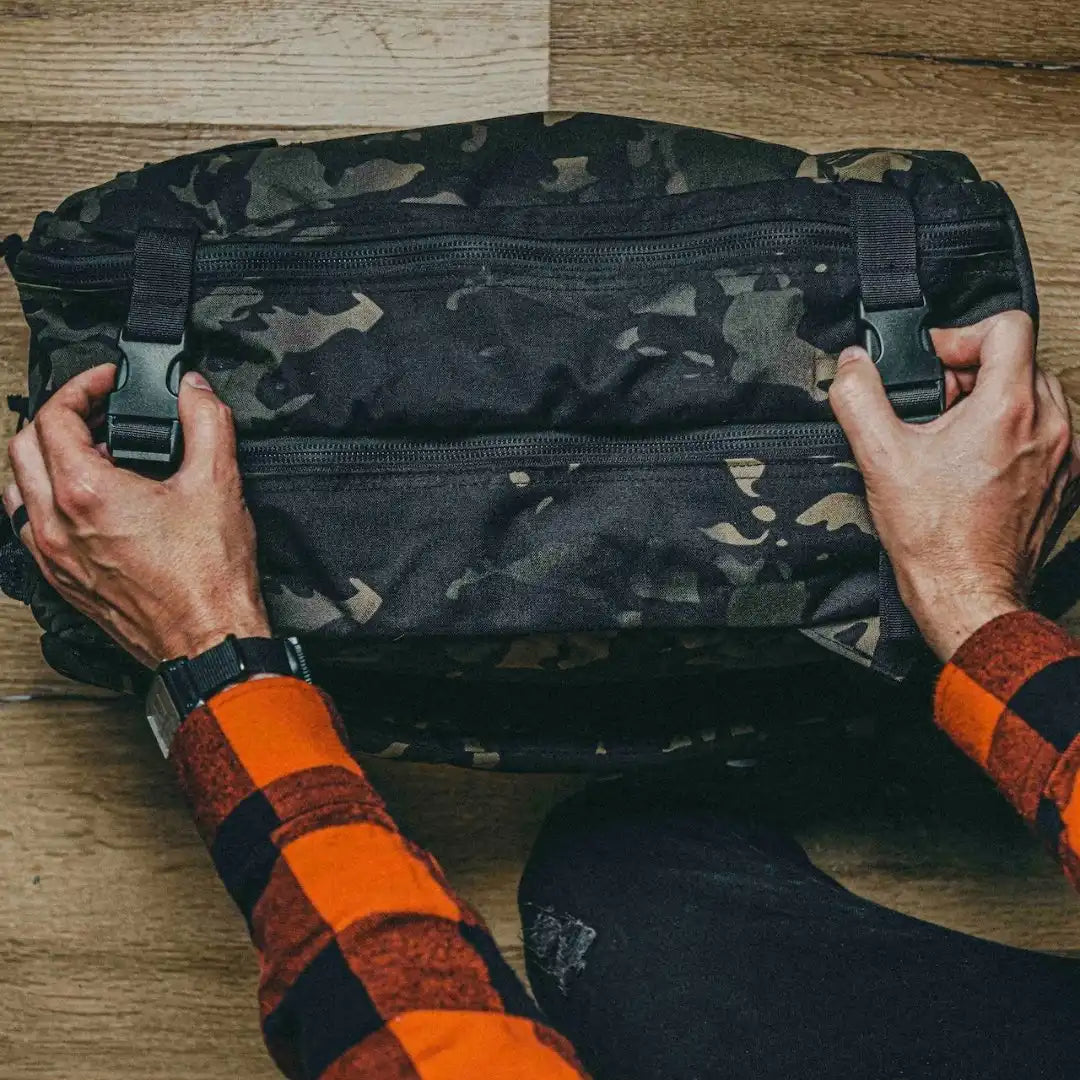 12 Hour Plus Backpack by Recycled Firefighter, handmade leather goods detail photo 13