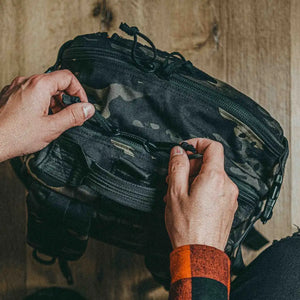 12 Hour Plus Backpack by Recycled Firefighter, handmade leather goods detail photo 11