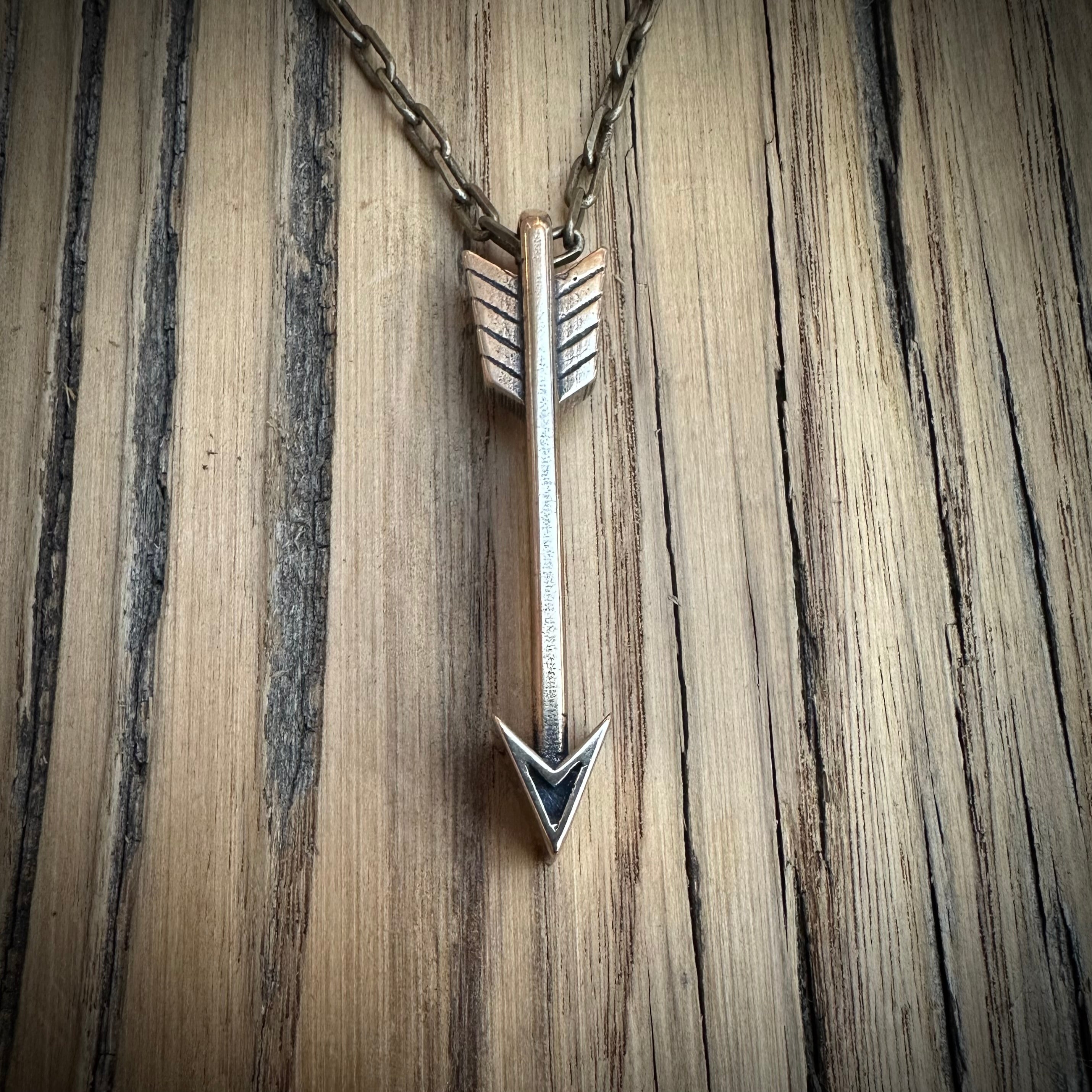 STRENGTH Arrow of Courage Necklace - Bronze by Forged By Fire — view 2 of 8