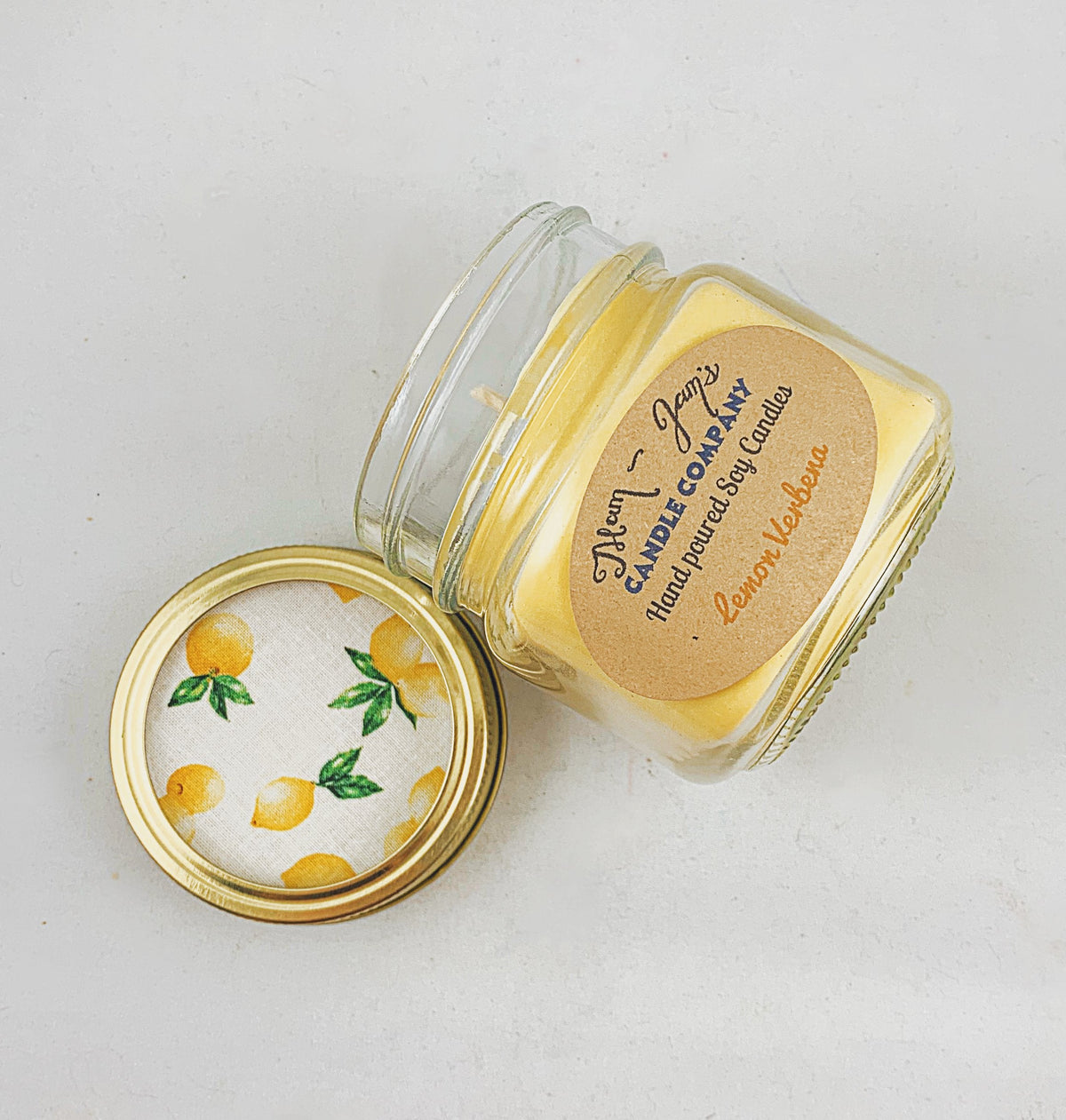 Lemon Verbena soy candle and wax melts by Mam Jam’s Candle Company, detail image 2