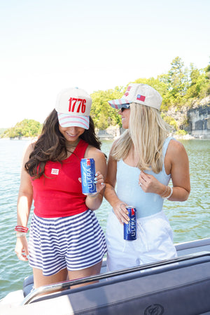 1776 Blue and Red Stripe Hat