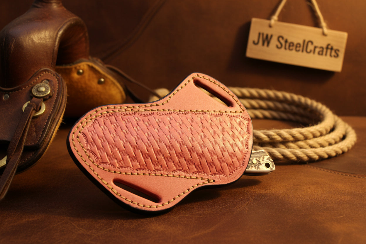 Timberline Drop Point Knife Carbon Steel with Jimped Spine by JW SteelCrafts — view 3 of 3