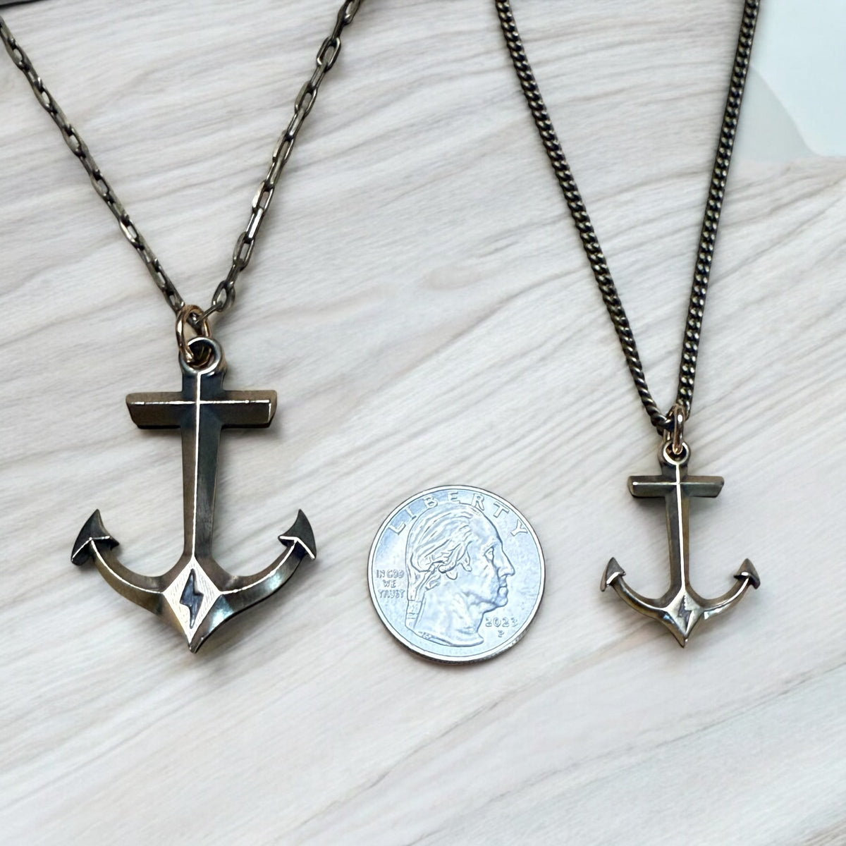 Hold Fast Anchor Necklace - Bronze Christian necklace by Forged By Fire - additional view 12