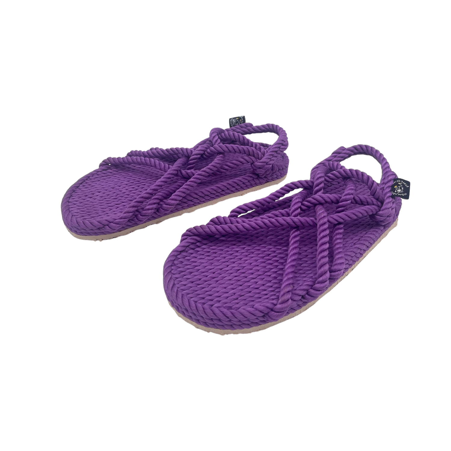 JC With Sole - Mulberry With Tan Sole handmade rope sandals by Nomadic State of Mind, view 4