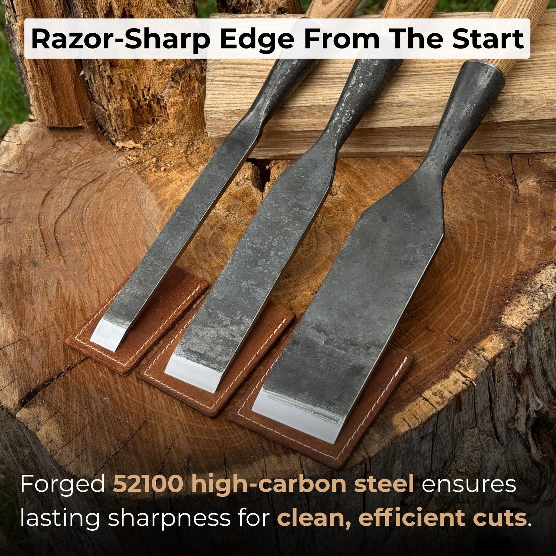 3-Piece Carpenters Slick Chisel Set