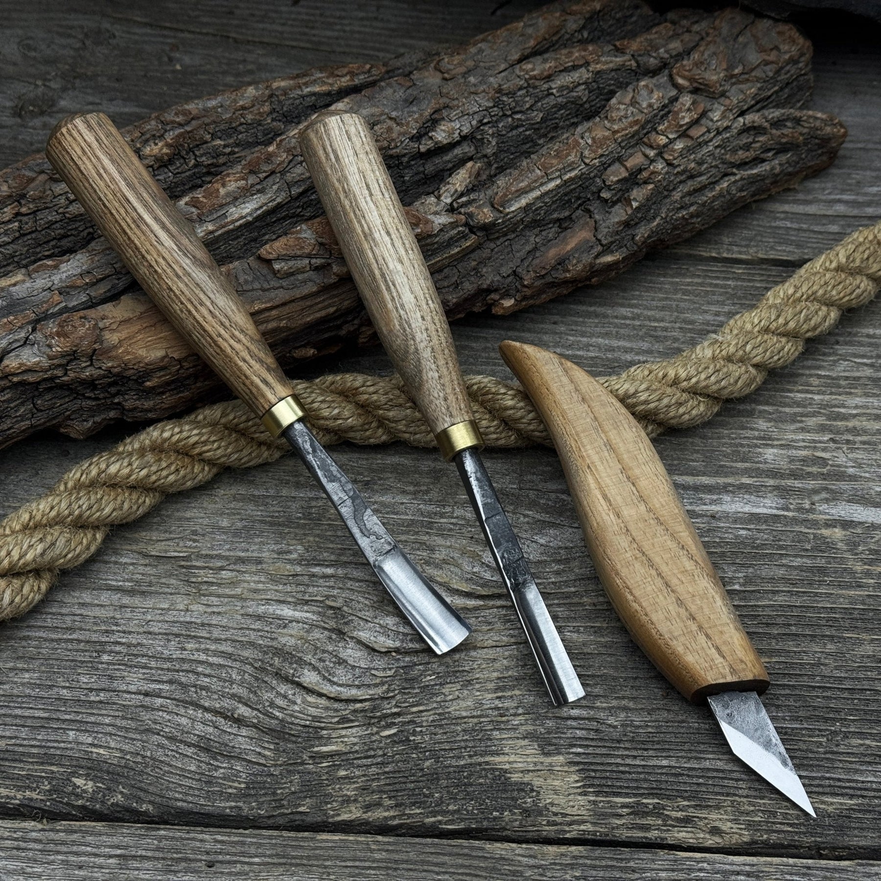 3-Piece Carving Set – Detail Gouges & Whittling Knife